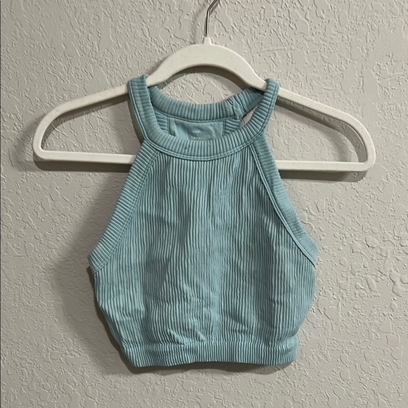 aerie Tops - Aerie Green Ribbed Sleeveless Crop Top